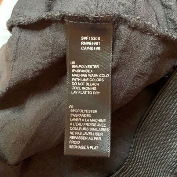 Forever 21 Solid Black Ruffle layered stretchy spandex mini Skirt fringe Size L - Picture 4 of 8